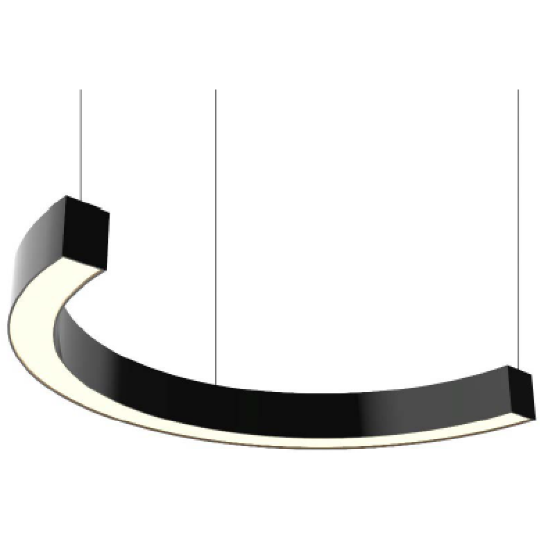 Підвісний світлодіодний LED світильник напівкільце для офісів і магазинів